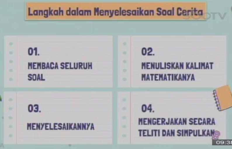 Soal dan Jawaban SBO TV 30 September SD Kelas 1