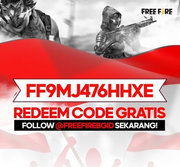 FF9MJ476HHXE Kode Redeem FF